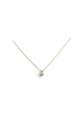 9ct Gold Bezel Set Drop Necklace