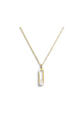 9ct Gold Pear Cut Cubic Zirconia Necklace
