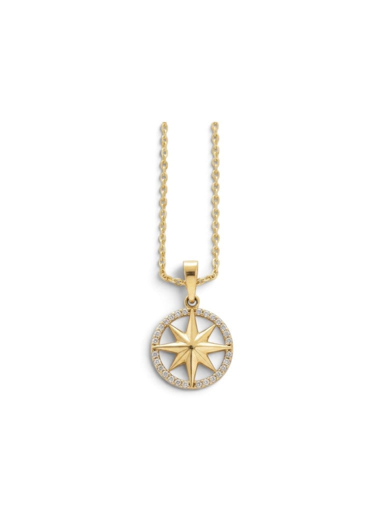 9ct Gold Compass Necklace