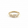 9ct Gold Five Bezel Set Lab Grown Diamond Ring