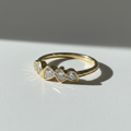 9ct Gold Bezel Set Lab Grown Diamond Band Ring