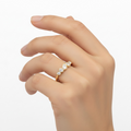 9ct Gold Bezel Set Lab Grown Diamond Band Ring