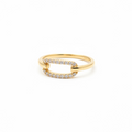 9ct Yellow Gold Pavé Open Cubic Zirconia Ring