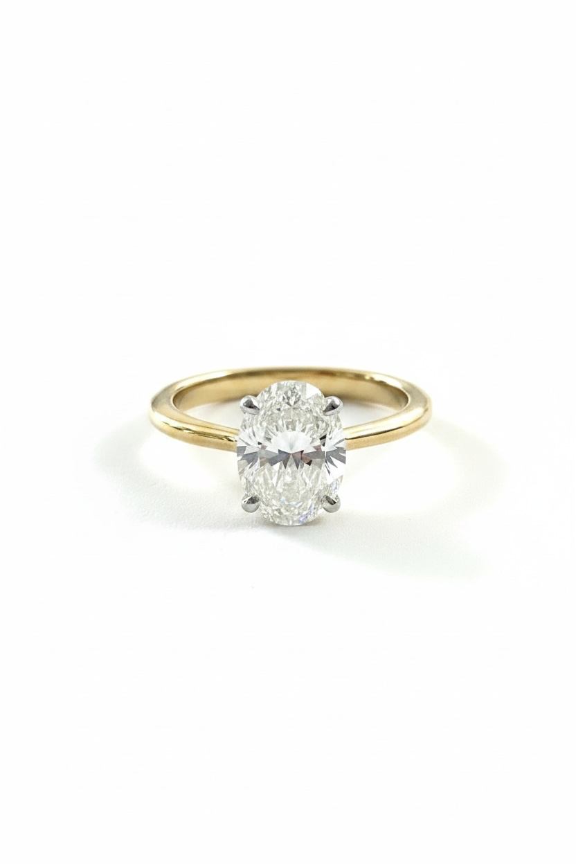 Oval Lab Grown Diamond Solitaire Ring