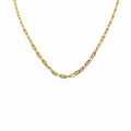 Gold plated on Sterling Silver Round Link Chain Necklace