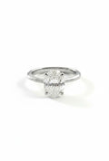 Platinum Oval Lab Grown Diamond Solitaire Ring